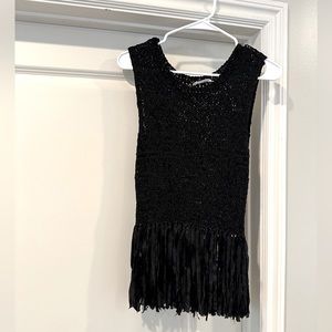 A.L.C. Knit fringe sleeveless top